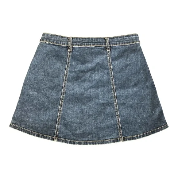 Altar’d State Denim Mini Skirt | Button Front | Size Small - Picture 2 of 7